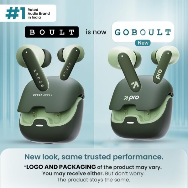 Boult GOBOULT Z40 Pro with 100H Playtime, Quad Mic ENC, 45ms Low Latency Gaming, Premium Rubber Grip Case, 13mm Bass Drivers, Made in India TWS Truly Wireless in Ear Earbuds (Jungle), Green - Image 2
