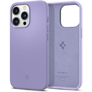Spigen Silicone Fit Back Cover Case Compatible with iPhone 13 Pro (Silicone | Iris Purple)